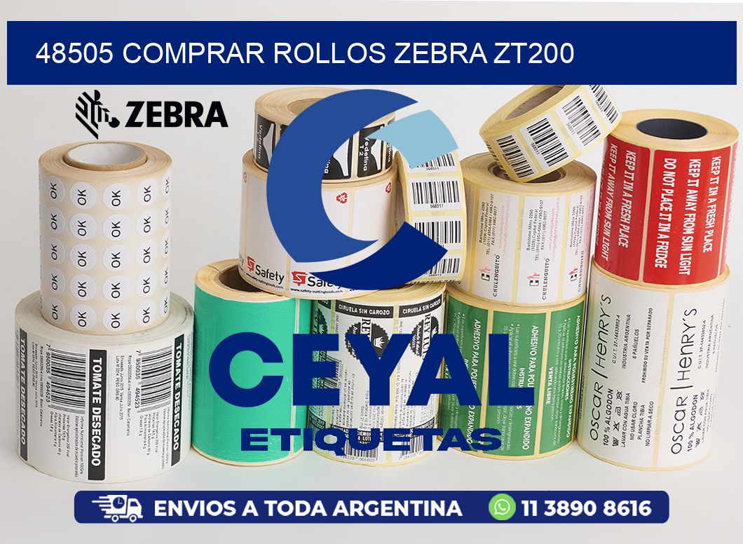 48505 COMPRAR ROLLOS ZEBRA ZT200