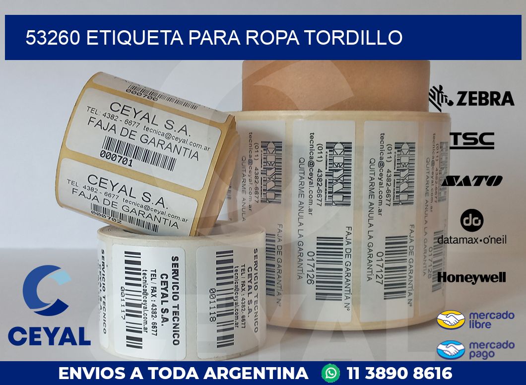 53260 ETIQUETA PARA ROPA TORDILLO