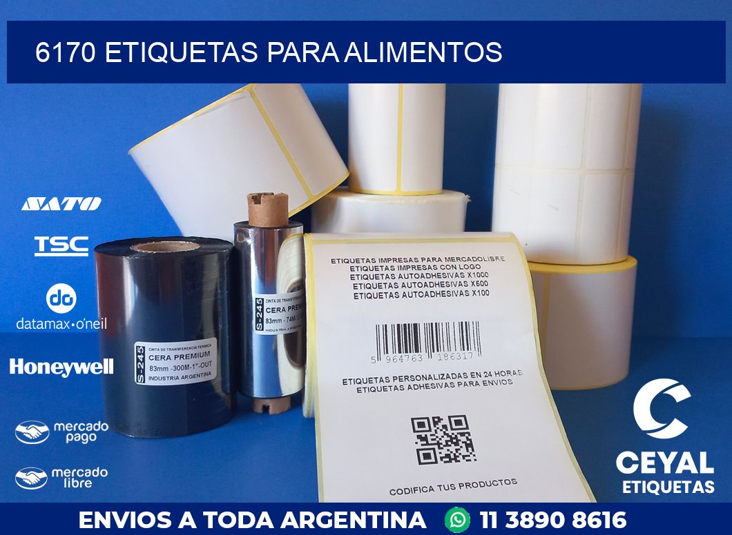 6170 ETIQUETAS PARA ALIMENTOS