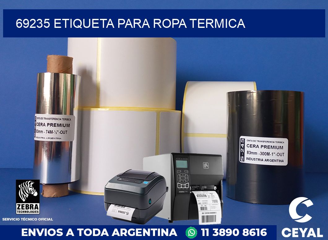 69235 ETIQUETA PARA ROPA TERMICA