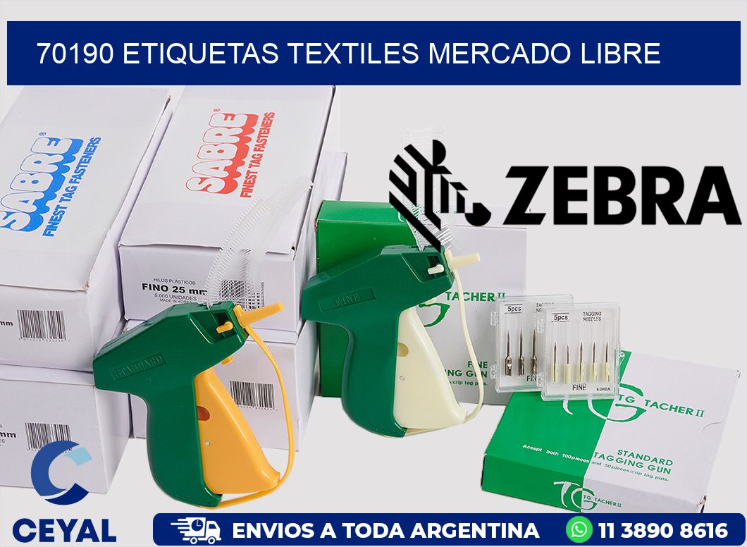 70190 ETIQUETAS TEXTILES MERCADO LIBRE