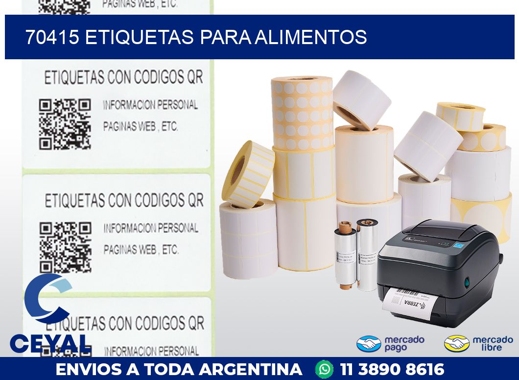 70415 ETIQUETAS PARA ALIMENTOS