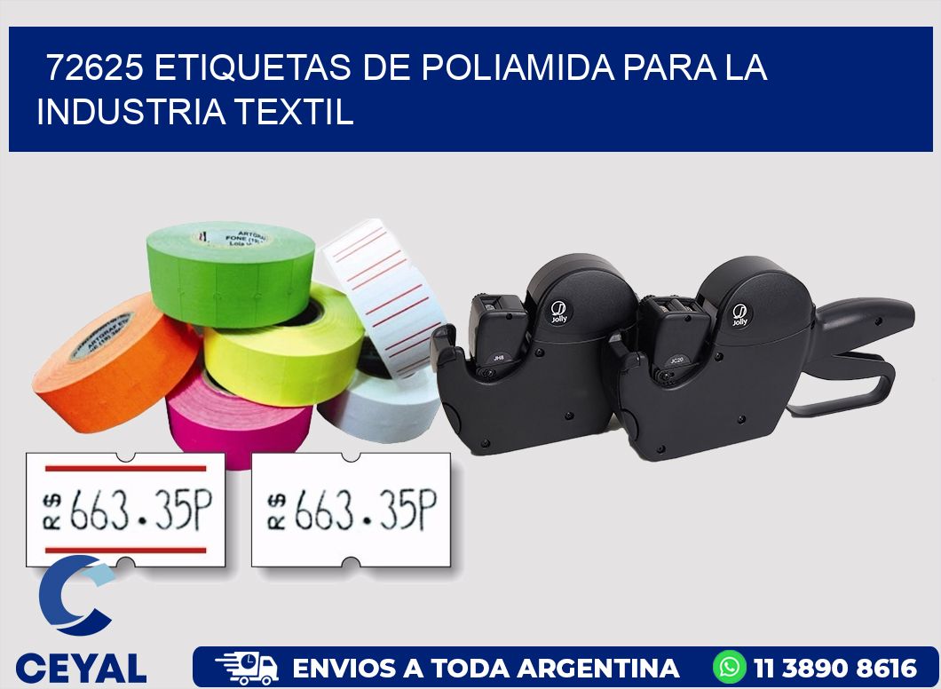 72625 ETIQUETAS DE POLIAMIDA PARA LA INDUSTRIA TEXTIL