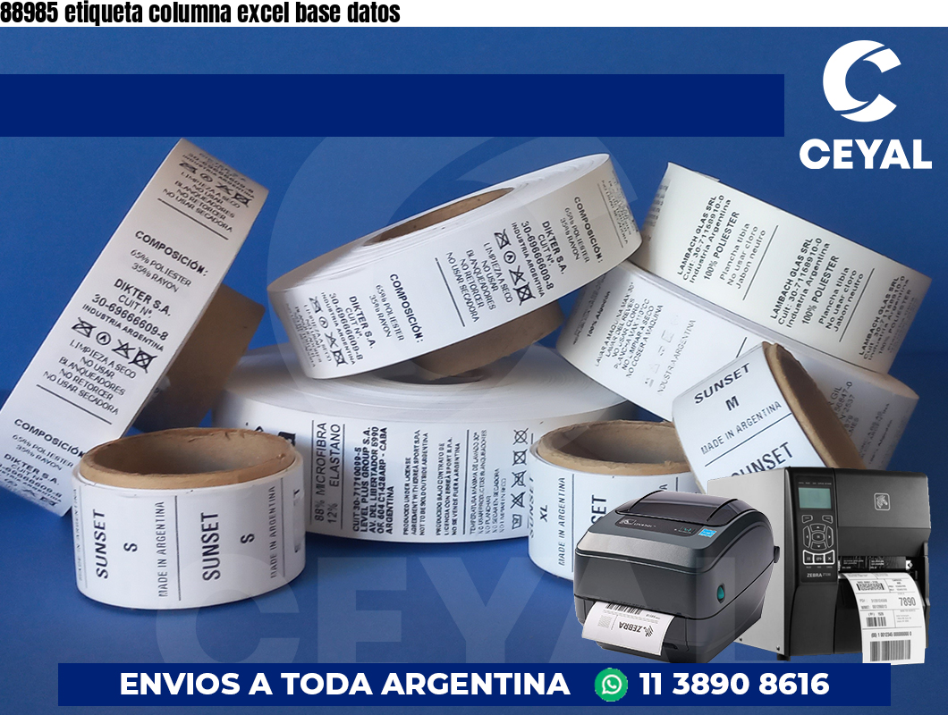 88985 etiqueta columna excel base datos