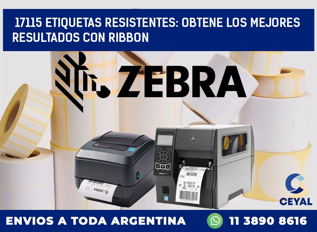 17115 ETIQUETAS RESISTENTES: OBTENE LOS MEJORES RESULTADOS CON RIBBON