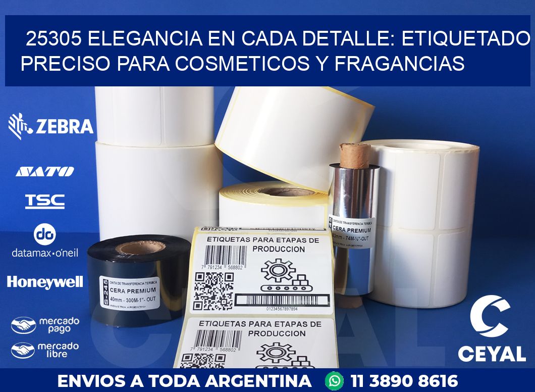 25305 ELEGANCIA EN CADA DETALLE: ETIQUETADO PRECISO PARA COSMETICOS Y FRAGANCIAS