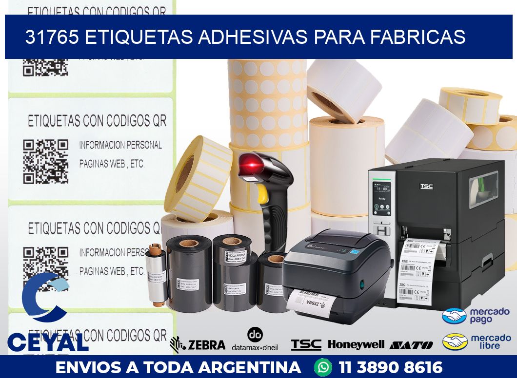 31765 ETIQUETAS ADHESIVAS PARA FABRICAS