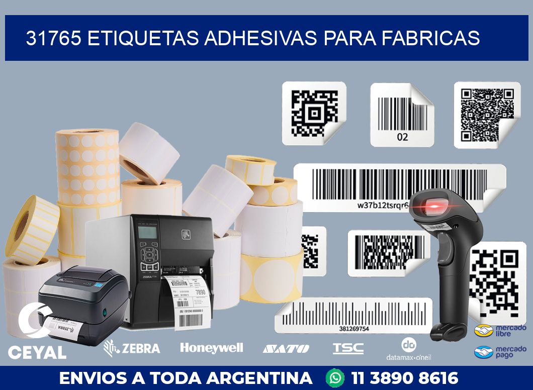 31765 ETIQUETAS ADHESIVAS PARA FABRICAS