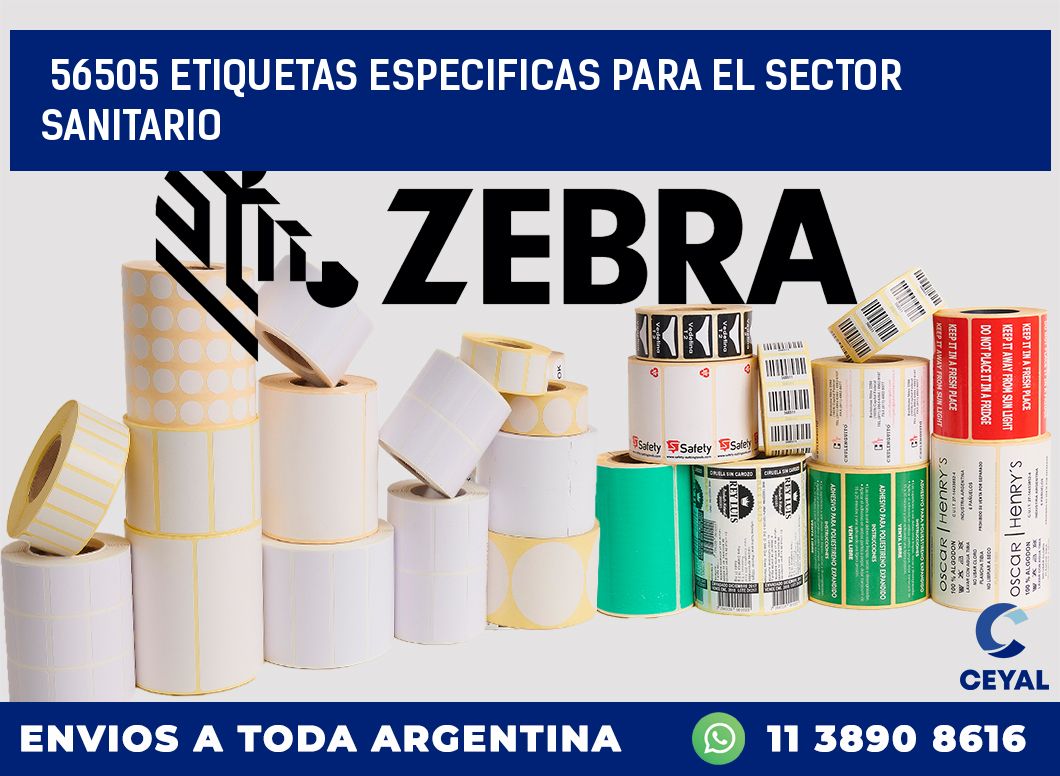 56505 ETIQUETAS ESPECIFICAS PARA EL SECTOR SANITARIO