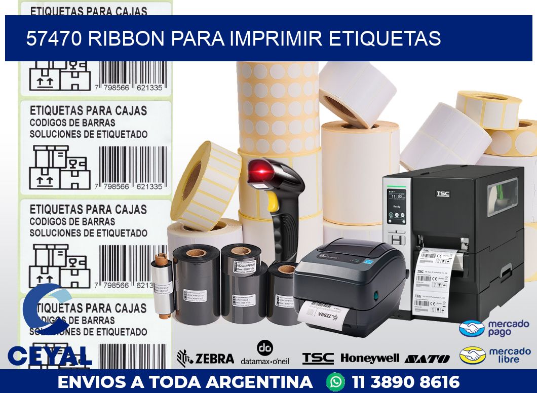 57470 RIBBON PARA IMPRIMIR ETIQUETAS