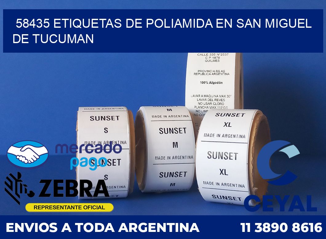 58435 ETIQUETAS DE POLIAMIDA EN SAN MIGUEL DE TUCUMAN