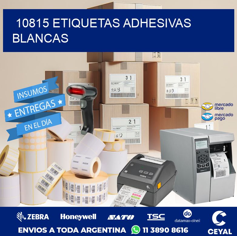 10815 ETIQUETAS ADHESIVAS BLANCAS