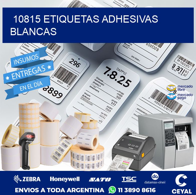 10815 ETIQUETAS ADHESIVAS BLANCAS