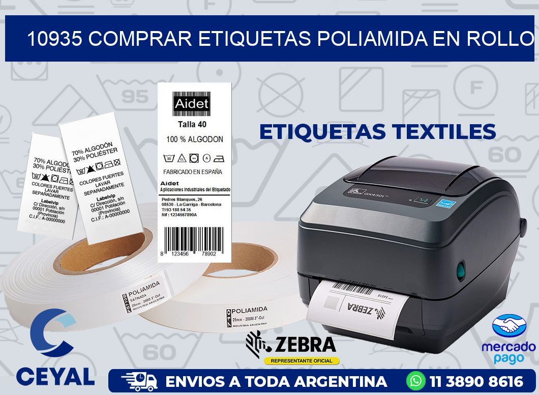 10935 COMPRAR ETIQUETAS POLIAMIDA EN ROLLO