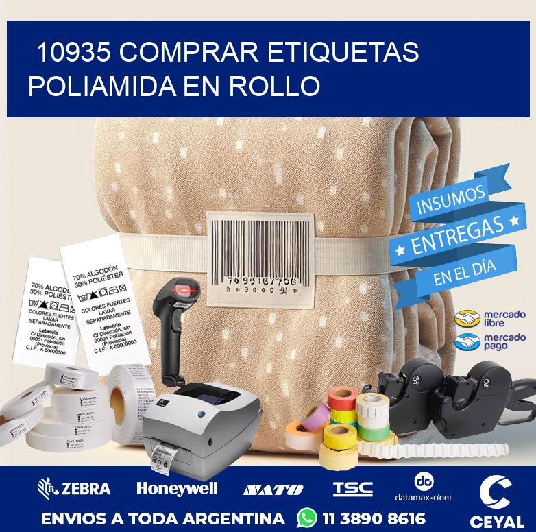 10935 COMPRAR ETIQUETAS POLIAMIDA EN ROLLO