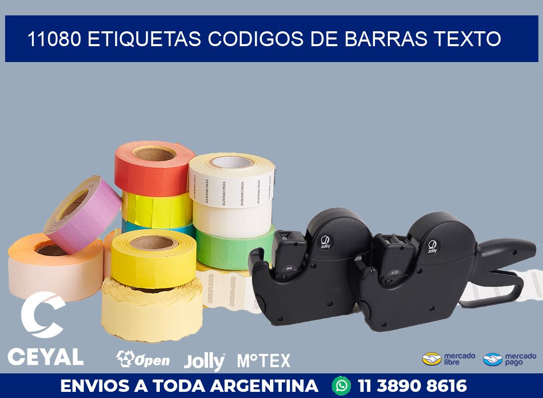 11080 ETIQUETAS CODIGOS DE BARRAS TEXTO