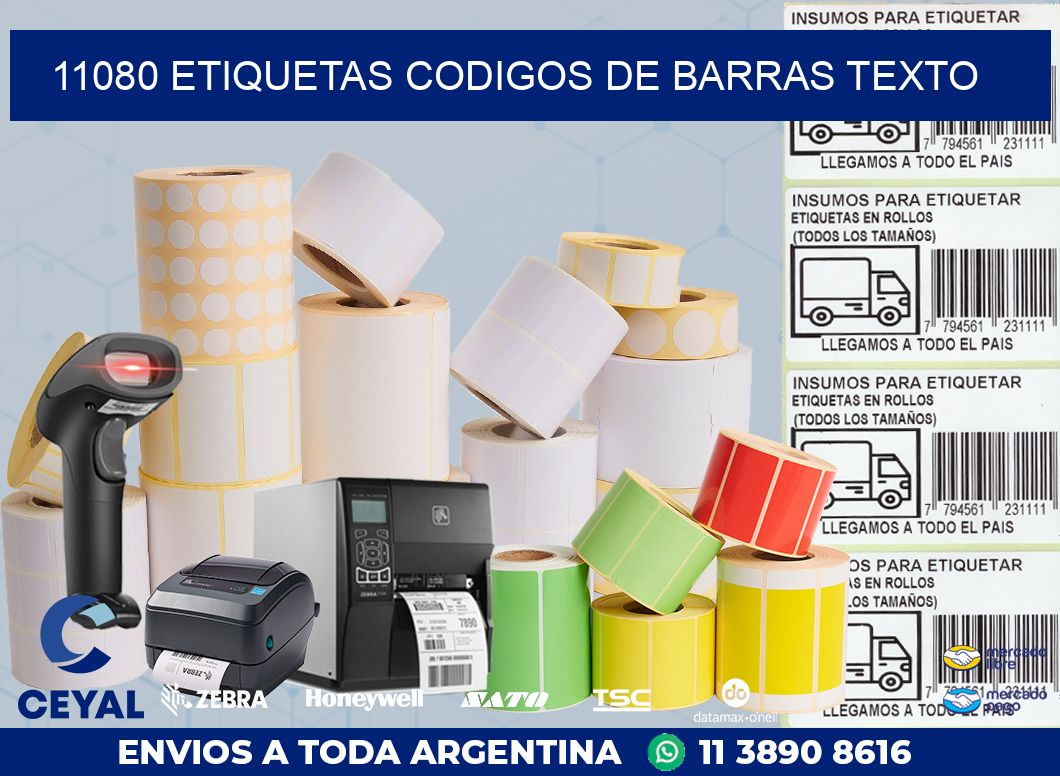 11080 ETIQUETAS CODIGOS DE BARRAS TEXTO