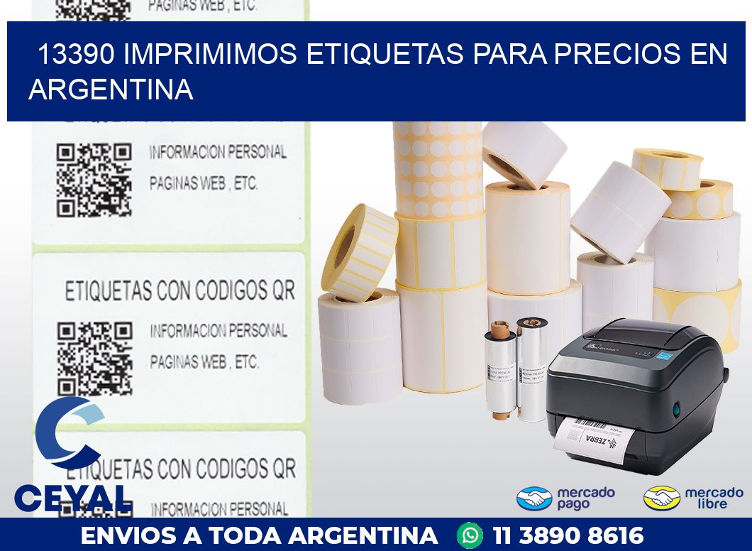 13390 IMPRIMIMOS ETIQUETAS PARA PRECIOS EN ARGENTINA