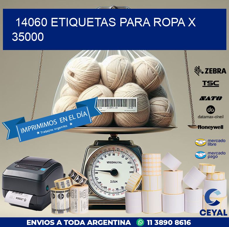 14060 ETIQUETAS PARA ROPA X 35000