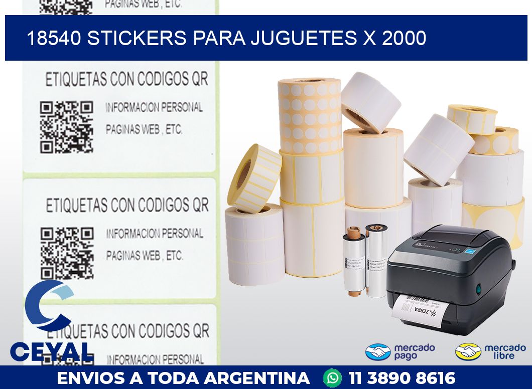 18540 STICKERS PARA JUGUETES X 2000
