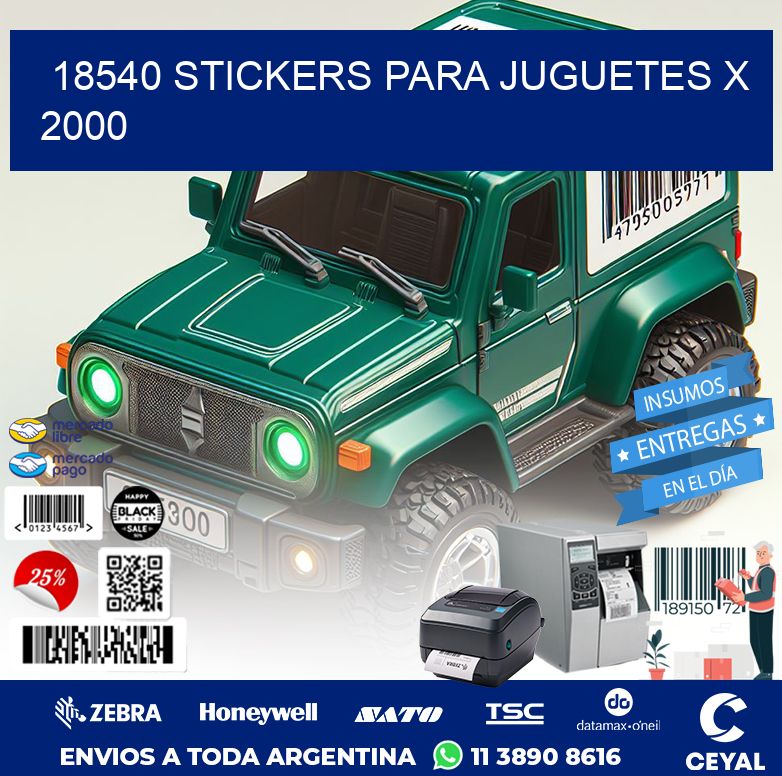 18540 STICKERS PARA JUGUETES X 2000