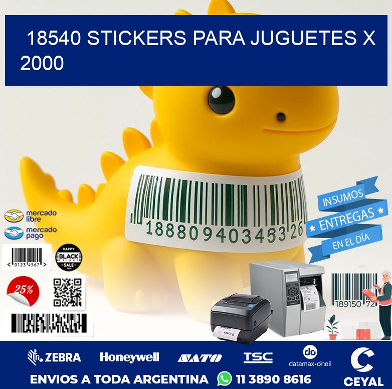 18540 STICKERS PARA JUGUETES X 2000