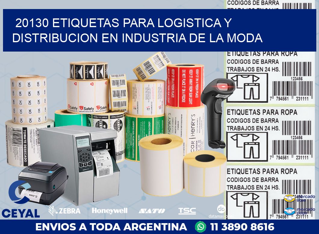 20130 ETIQUETAS PARA LOGISTICA Y DISTRIBUCION EN INDUSTRIA DE LA MODA