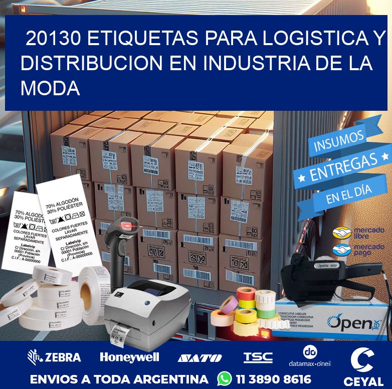 20130 ETIQUETAS PARA LOGISTICA Y DISTRIBUCION EN INDUSTRIA DE LA MODA