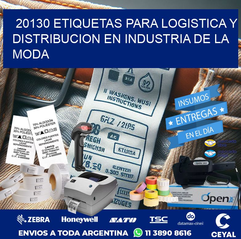 20130 ETIQUETAS PARA LOGISTICA Y DISTRIBUCION EN INDUSTRIA DE LA MODA