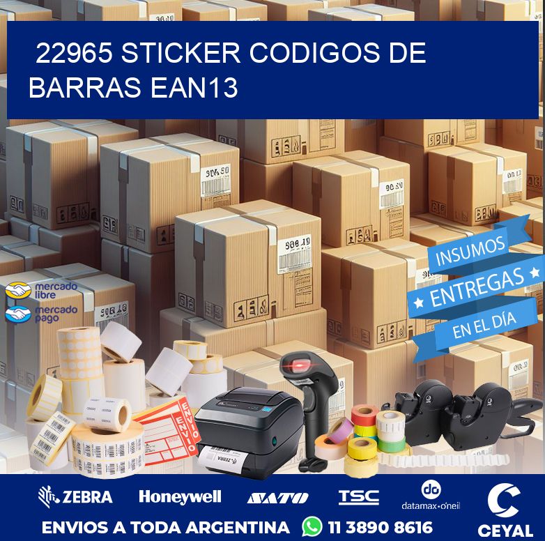 22965 STICKER CODIGOS DE BARRAS EAN13