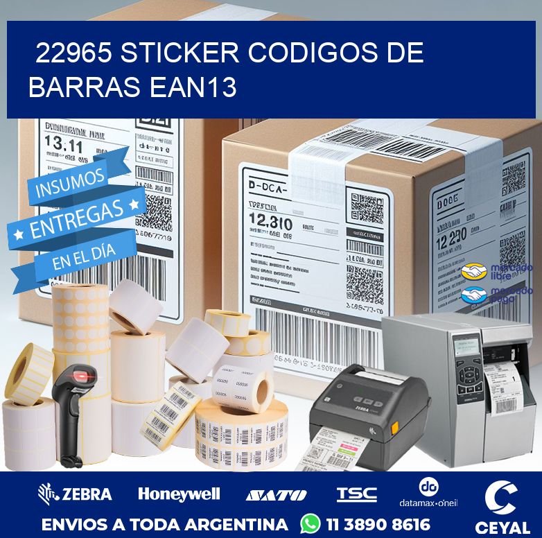 22965 STICKER CODIGOS DE BARRAS EAN13