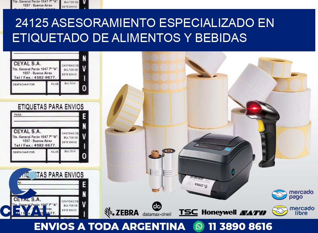 24125 ASESORAMIENTO ESPECIALIZADO EN ETIQUETADO DE ALIMENTOS Y BEBIDAS