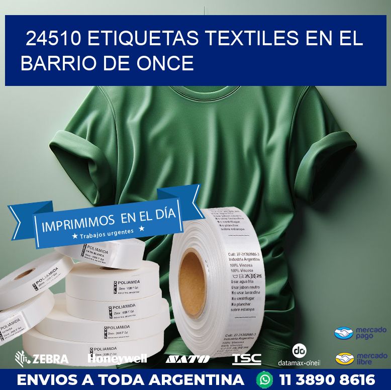 24510 ETIQUETAS TEXTILES EN EL BARRIO DE ONCE
