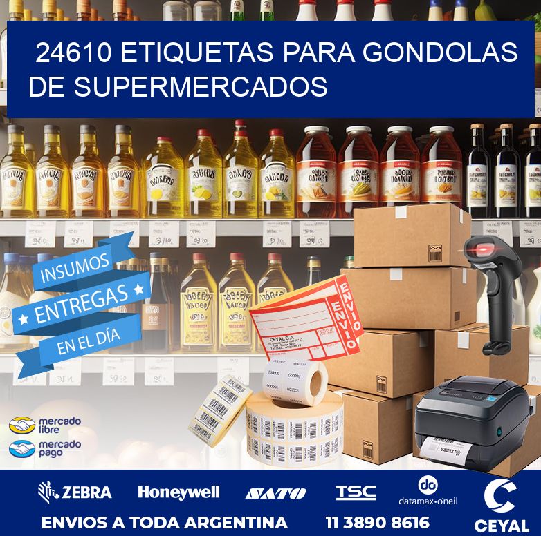 24610 ETIQUETAS PARA GONDOLAS DE SUPERMERCADOS