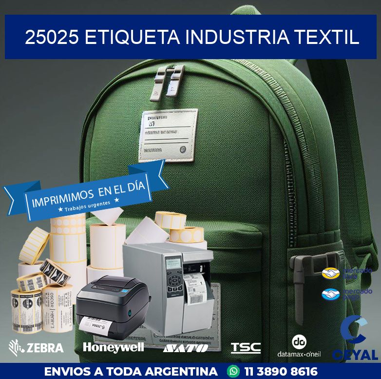 25025 ETIQUETA INDUSTRIA TEXTIL