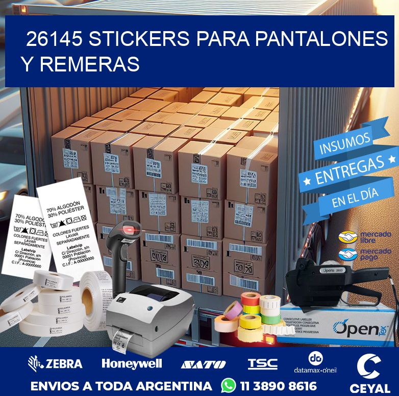 26145 STICKERS PARA PANTALONES Y REMERAS