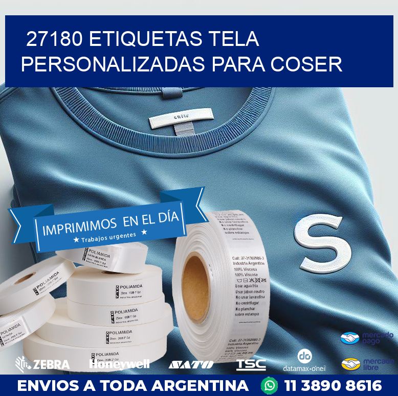 27180 ETIQUETAS TELA PERSONALIZADAS PARA COSER