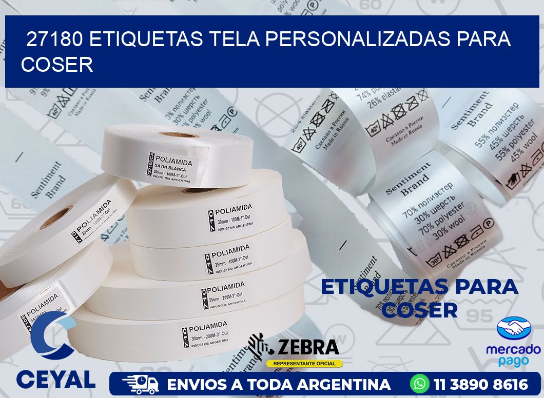 27180 ETIQUETAS TELA PERSONALIZADAS PARA COSER