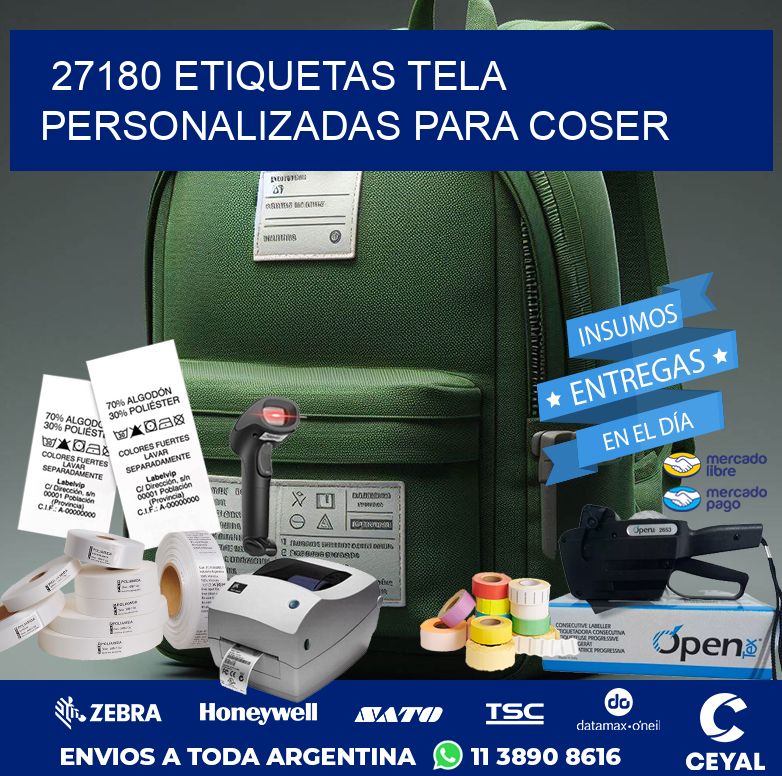 27180 ETIQUETAS TELA PERSONALIZADAS PARA COSER