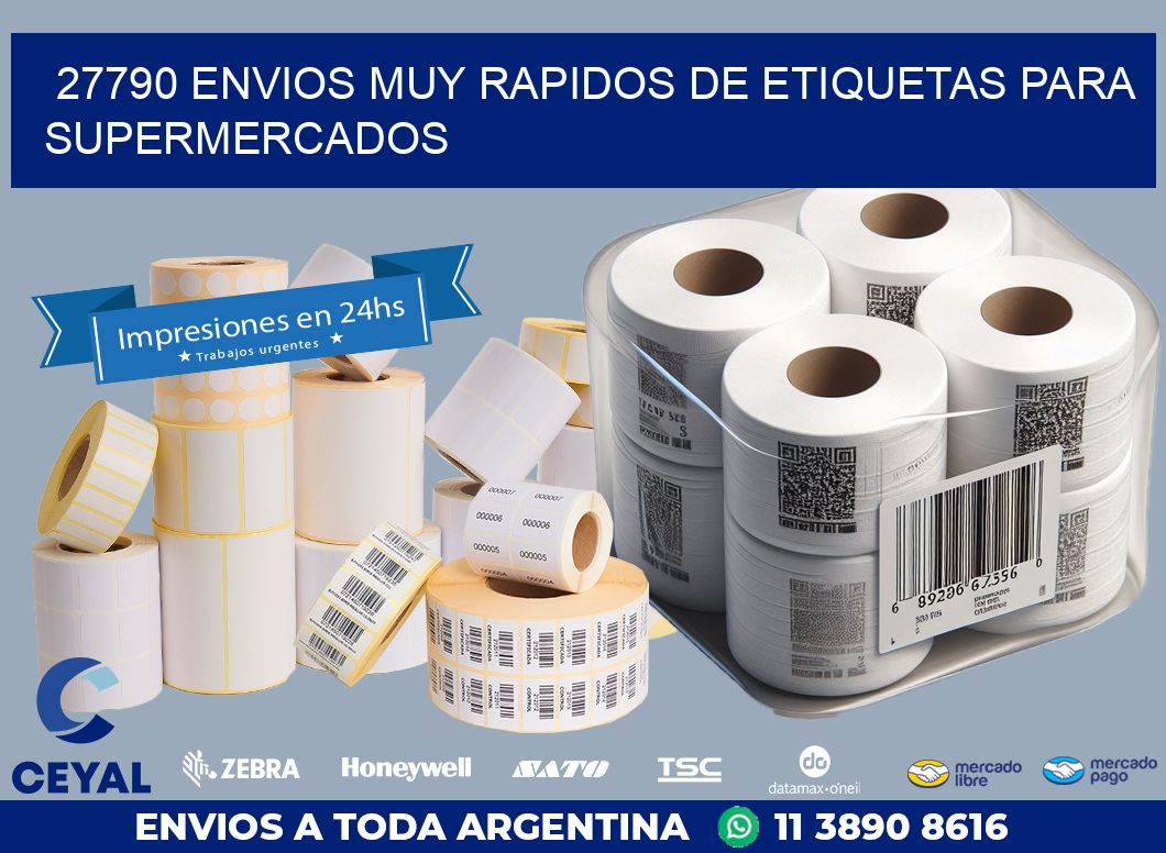 27790 ENVIOS MUY RAPIDOS DE ETIQUETAS PARA SUPERMERCADOS