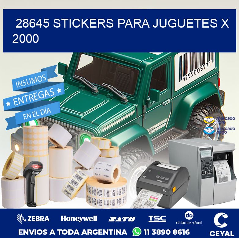 28645 STICKERS PARA JUGUETES X 2000