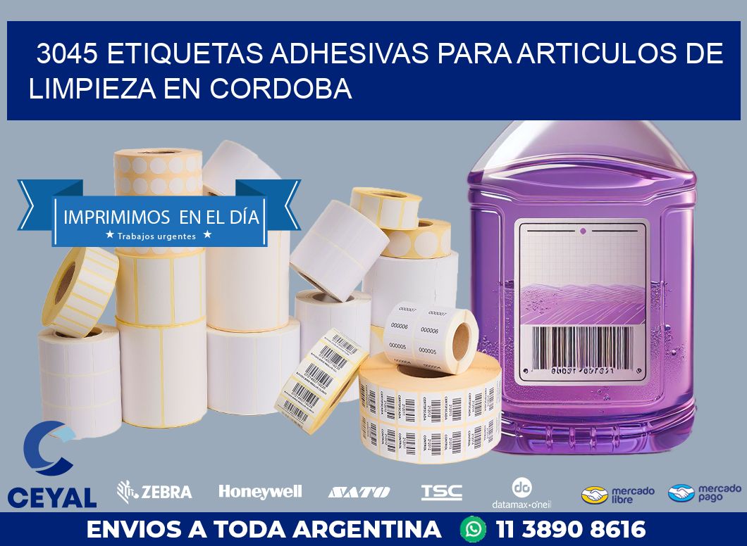 3045 ETIQUETAS ADHESIVAS PARA ARTICULOS DE LIMPIEZA EN CORDOBA