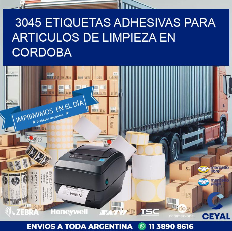3045 ETIQUETAS ADHESIVAS PARA ARTICULOS DE LIMPIEZA EN CORDOBA