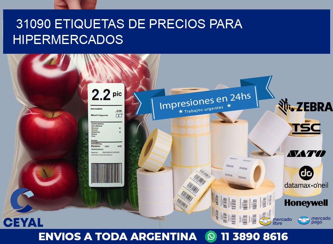 31090 ETIQUETAS DE PRECIOS PARA HIPERMERCADOS