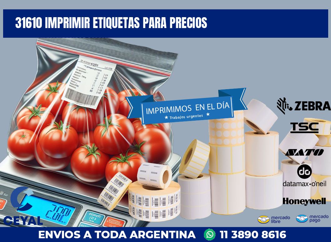 31610 IMPRIMIR ETIQUETAS PARA PRECIOS