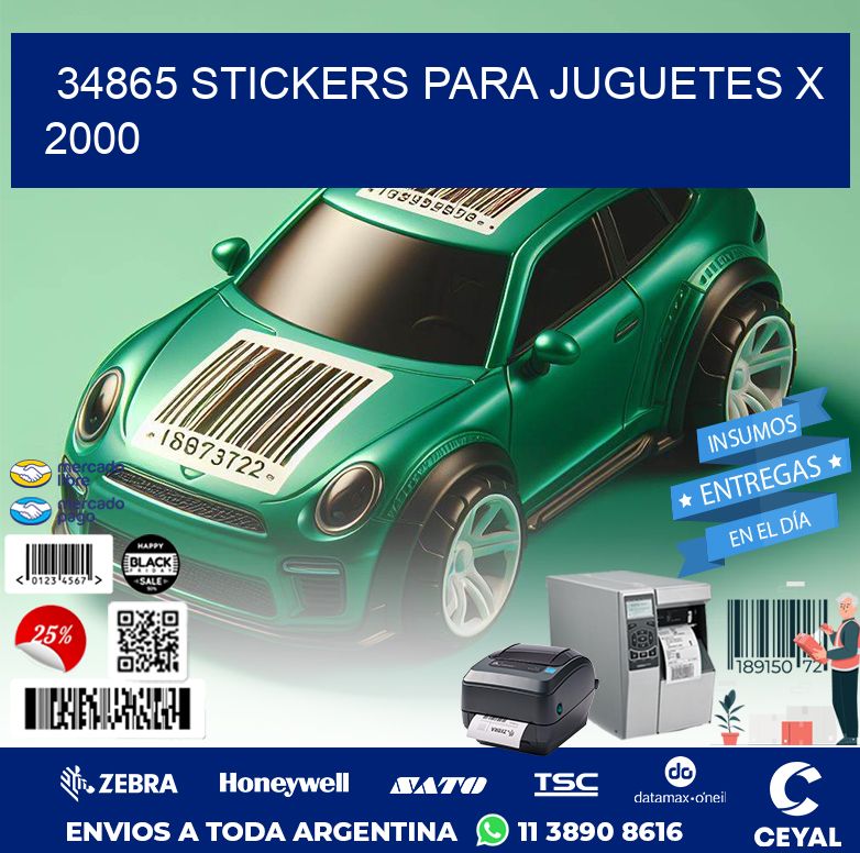 34865 STICKERS PARA JUGUETES X 2000