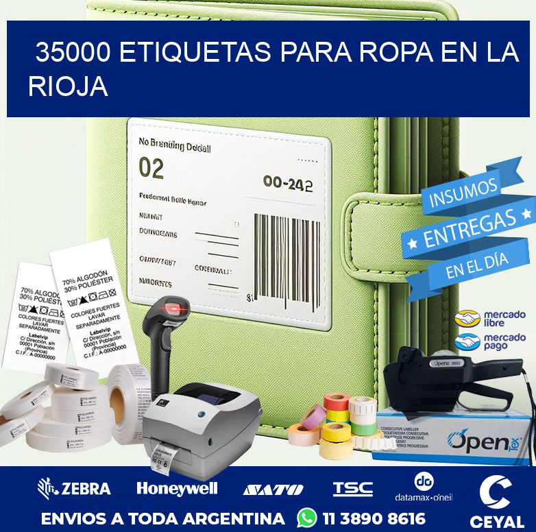 35000 ETIQUETAS PARA ROPA EN LA RIOJA