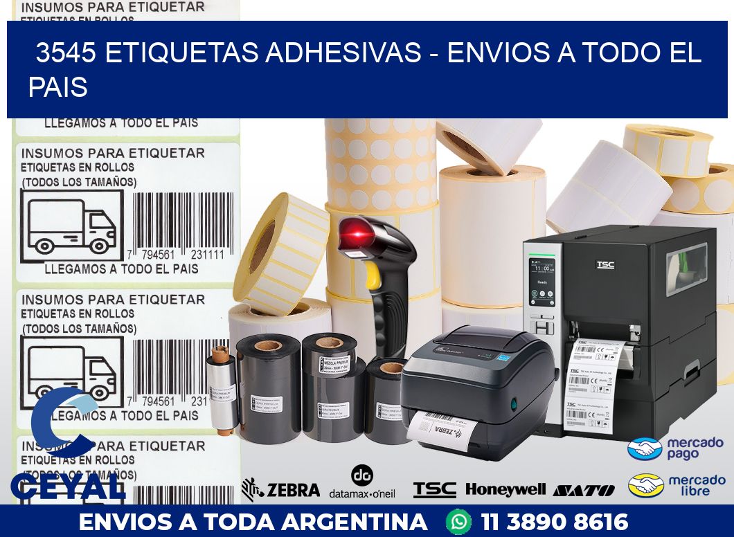 3545 ETIQUETAS ADHESIVAS - ENVIOS A TODO EL PAIS