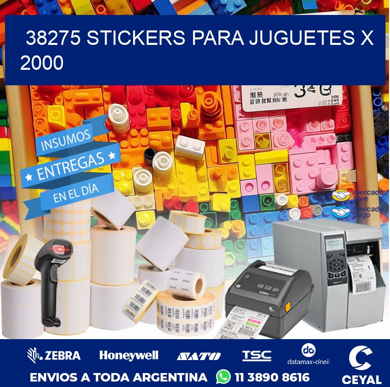 38275 STICKERS PARA JUGUETES X 2000