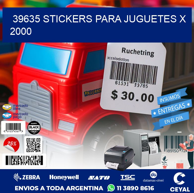 39635 STICKERS PARA JUGUETES X 2000